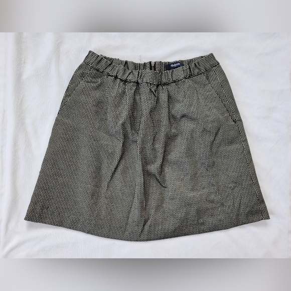 Madewell black & gold metallic skater flare skirt with pockets XS - Picture 1 of 8